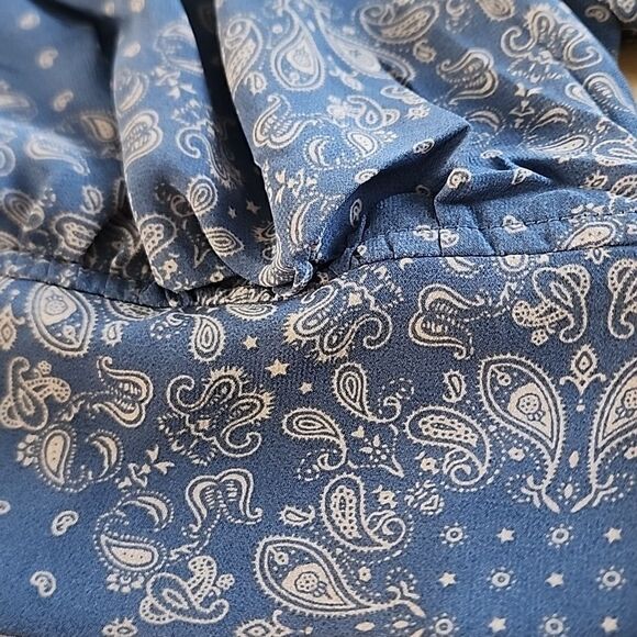 Euro Summer Puffed Ruffle Sleeve Tie Front Cropped Bandeau Shirred Top - Picture 9 of 9